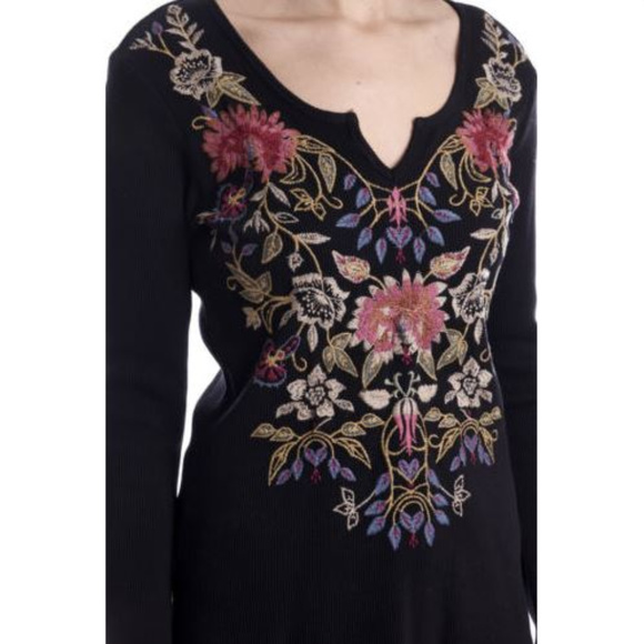 Johnny Was JWLA Simona Long Sleeve Pullover Top Lg - Picture 2 of 4